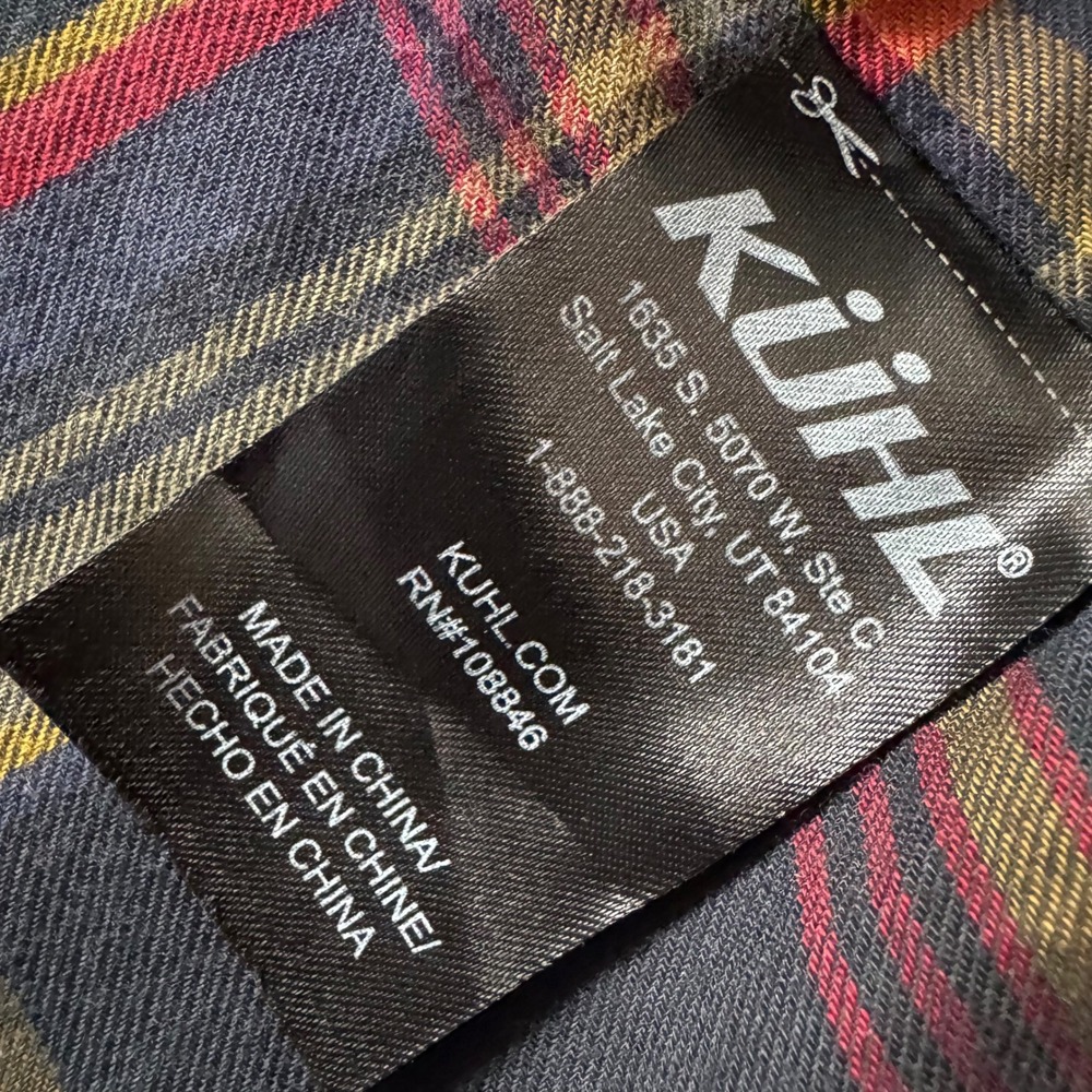 Kuhl Joyrydr Flannel Lined Shirt Jacket Gray Mens Medium Plaid Lining Shacket - Picture 5 of 14